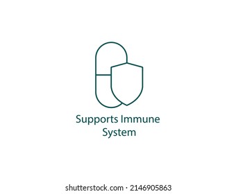 supports immune system icon vector illustration 