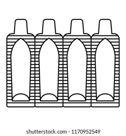 Suppositories icon. Outline illustration of suppositories vector icon for web design isolated on white background
