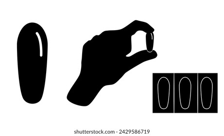 Suppository emblem, black isolated silhouette