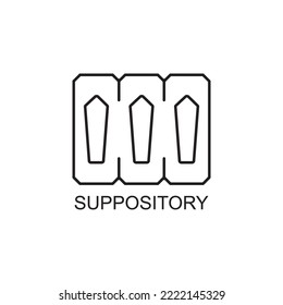 Suppository Icon , Medical Icon Vector