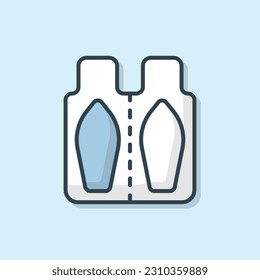 Suppository medical flat outlined icon