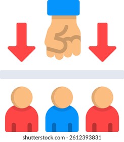 Suppression Icon Flat Vector Illustration