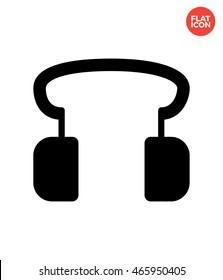 Supra aural headphone Icon Flat Style Isolated Vector Illustration