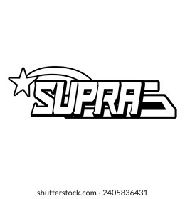 Supra Typography V103 Patch Streetwear, Urban, Luxury, Modern Design Patch Commercial Use