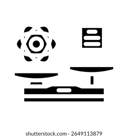 supremacia quântica computador glifo ícone vetor. supremacia sinal de computador quântico. ilustração de símbolo isolado