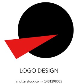 Suprematism logo design, abstract geometric template for brand identity, advertising, poster, banner, flyer, web, app vector Illustration on a white background