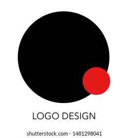 Suprematism logo design, abstract geometric template for brand identity, advertising, poster, banner, flyer, web, app vector Illustration on a white background
