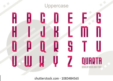 Suprematism style decorative alphabet, typeface. Pop art font for slogan graphic print, hipster fashion, geometric pattern, vintage poster Vector illustration