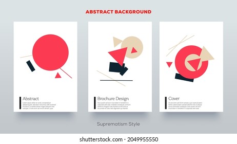 Suprematism Style Design Kollektion. Kreative abstrakte, abstrakte geometrische Vorlage.