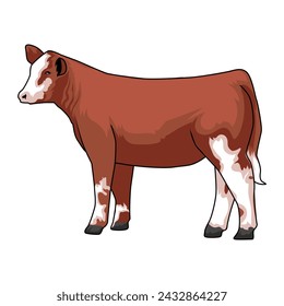 supreme cattle livestock beauty red vector