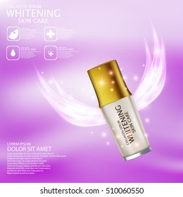 Supreme collagen serum, Cosmetic packaging with angel wing.