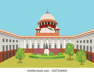 Supreme court of India, vector illustration