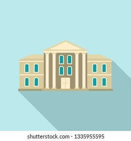 Supreme courthouse icon. Flat illustration of supreme courthouse vector icon for web design
