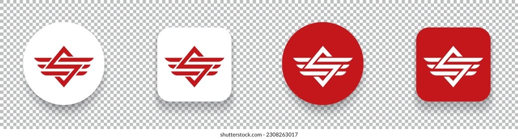 Supreme Finance (HYPE) crypto currency logo symbol set isolated on transparent background vector