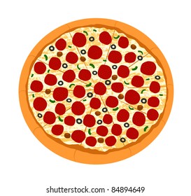 supreme pizza clipart