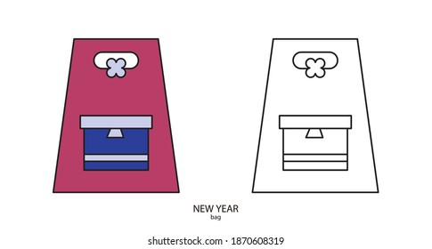 suprise bag vector type icon