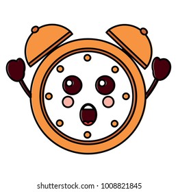 suprised clock kawaii icon image 