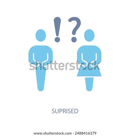 suprised concept line icon. Simple element illustration. suprised concept outline symbol design.