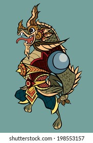 Supunhera, Mythical Creatures Thai, Character design.