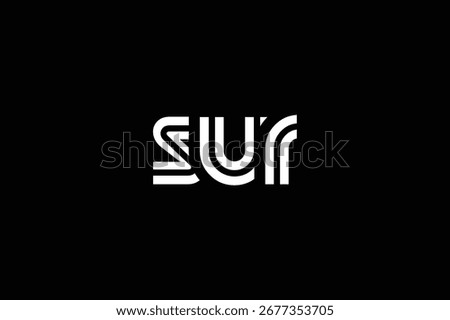 SUR Creative Unique Modern Letter Logo Design. Elegant Monogram Logo Design with Decorative Elements and Typography