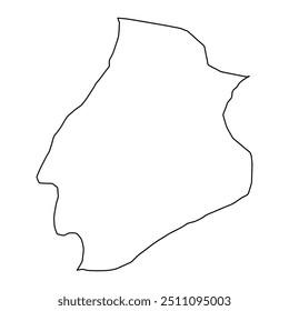 Bezirksplan Surab, Verwaltungsbezirk Pakistan. Vektorgrafik.