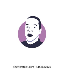 Surabaya, 18 August 2018, Famous Rapper, Jay Z Face In Vector Illustration Isolated