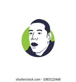 Surabaya, 4 May 2018, Famous Rapper, Jay Z Face Vector Illustration Isolated