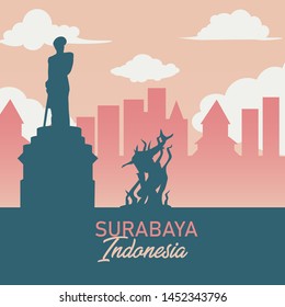 Surabaya Landmark And Iconic Building, The Capital City Of Indonesia