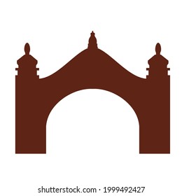 surakarta central java castle gate vector design