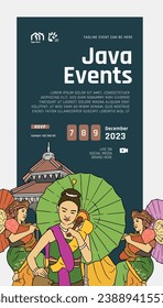 Surakarta Central Java design layout idea for social media or event background