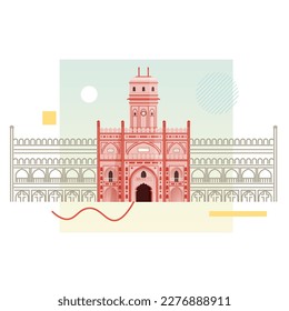 Surat Municipal Corporation - Mughal Sarai - Icon Illustration as EPS 10 File  