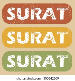 Surat on colored background