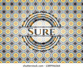 Sure arabic emblem. Arabesque decoration.