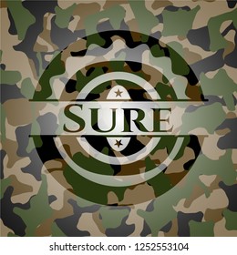 Sure camouflage emblem