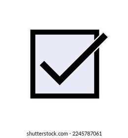 Sure Icon. Check Mark Symbol.  Applied for Design Element, Presentation, Website or Apps.