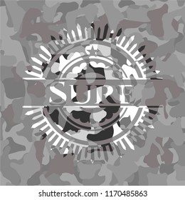 Sure on grey camo texture
