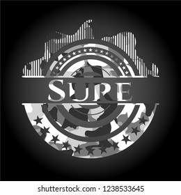 Sure on grey camo texture