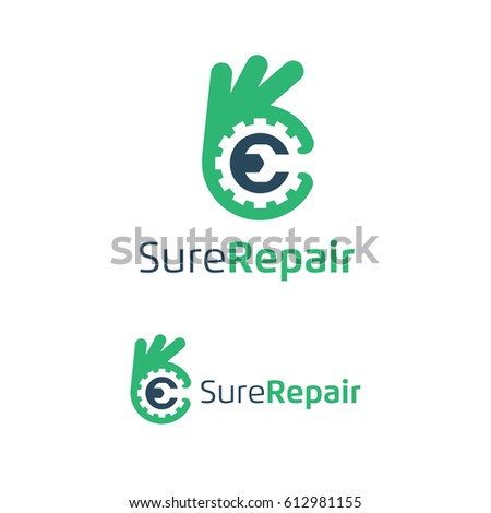 Sure Repair Logo Template Design