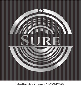 Sure silvery badge or emblem
