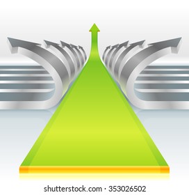 Sure Way to Success-Unchallenged path to goal fulfillment concept