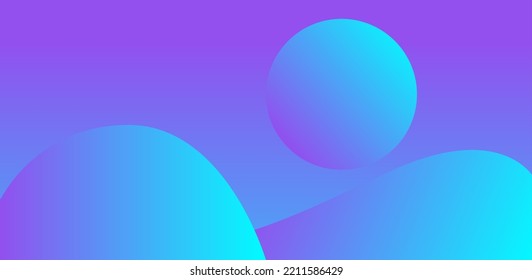 Paisaje subrealista con gradiente violeta y azul