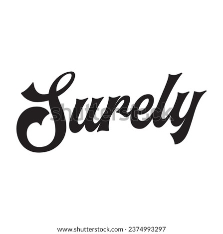 surely text on white background.
