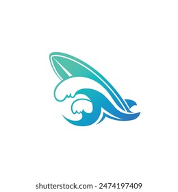 logo abstracto de surf estilo moderno