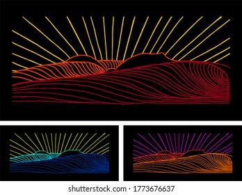 Surf Art Graphic Wave Line