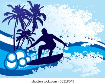 Surf background vector