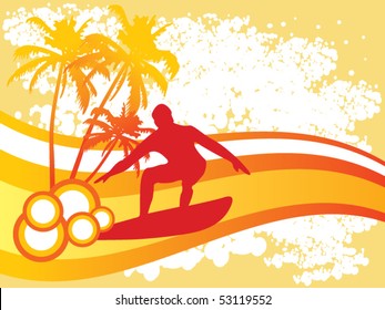 Surf background vector