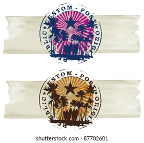 surf banners with paper texture