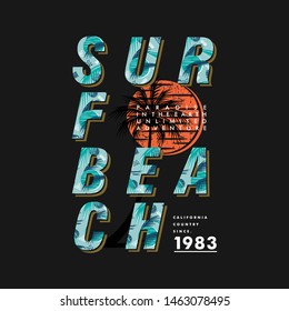 surf beach graphic cool color design t shirt