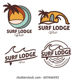 Surf, Beach And Wave Logo