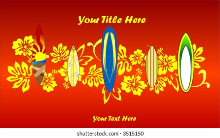 Surf Board Background Vector Illustration Stock Vector (Royalty Free ...